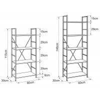 Стеллаж SIGNAL LOFT R5 (Лофт) 60*30*146 черный купить в Минске Стеллаж SIGNAL LOFT R5 (Лофт) 60*30*146 черный купить в Минске