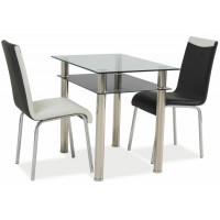 Стол обеденный SIGNAL MADRAS (Мадрас) 90*60 прозрачный/хром купить в Минске