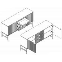 Комод SIGNAL MAGO K1 дуб/черный мат купить в Минске Комод SIGNAL MAGO K1 дуб/черный мат купить в Минске