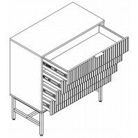 Комод SIGNAL MAGO K2 дуб/черный мат купить в Минске