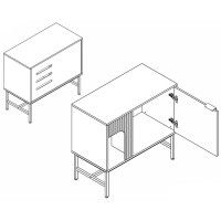 Комод SIGNAL MAGO K3 дуб/черный мат купить в Минске Комод SIGNAL MAGO K3 дуб/черный мат купить в Минске