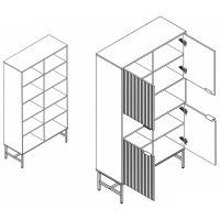 Стеллаж SIGNAL MAGO (Маго) R1 дуб/черный мат купить в Минске