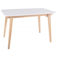 Стол обеденный Signal MARCUS (Маркус) 120*75 эффект белого мрамора/дуб