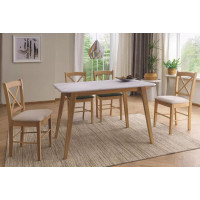 Стол обеденный Signal MARCUS (Маркус) 120*75 эффект белого мрамора/дуб купить в Минске