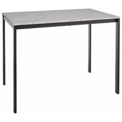 Стол обеденный Signal MARIO 100*60*75 белый мрамор/черный купить в Минске