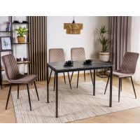 Стол обеденный Signal MARIO 100*60*75 черный мрамор/черный купить в Минске