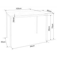 Стол обеденный Signal MARIO 100*60*75 дуб/белый купить в Минске Стол обеденный Signal MARIO 100*60*75 дуб/белый купить в Минске