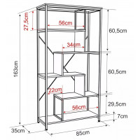 Стеллаж SIGNAL NET A 85*35*163 черный купить в Минске