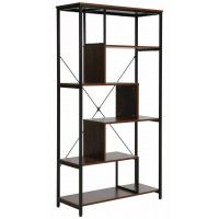 Стеллаж SIGNAL NET A 85*35*163 орех/черный Стеллаж SIGNAL NET A 85*35*163 орех/черный