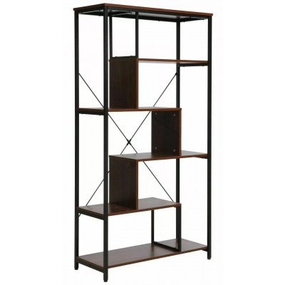 Стеллаж SIGNAL NET A 85*35*163 орех/черный купить в Минске