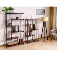 Стеллаж SIGNAL NET B 75*35*132 орех/черный купить в Минске