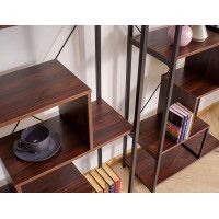 Стеллаж SIGNAL NET B 75*35*132 орех/черный купить в Минске