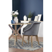 Стол обеденный Halmar NICOLAS (Николас) 120*120 дуб натуральный/дуб натуральный купить в Минске