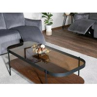 Стол журнальный SIGNAL PRIMA A 120*58*43 орех/черный мат купить в Минске