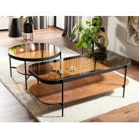 Стол журнальный SIGNAL PRIMA A 120*58*43 орех/черный мат купить в Минске