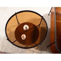 Стол журнальный SIGNAL PRIMA B 74*74*43 орех/черный мат купить в Минске