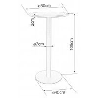 Стол барный Signal Pub H 60*60*105 черный купить в Минске