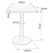 Стол барный Signal Pub K 60*60*73 черный купить в Минске