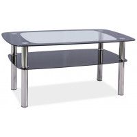 Стол журнальный SIGNAL RAVA C 100*60*55 прозрачный/хром