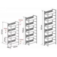 Стеллаж SIGNAL RAW R5 60*28*154 дуб/черный купить в Минске