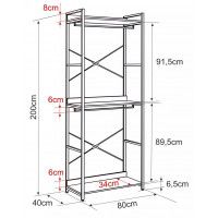 Стеллаж SIGNAL RIN A 80*40*200 черный купить в Минске Стеллаж SIGNAL RIN A 80*40*200 черный купить в Минске