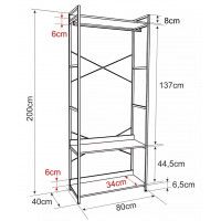 Стеллаж SIGNAL RIN B 80*40*200 черный купить в Минске Стеллаж SIGNAL RIN B 80*40*200 черный купить в Минске