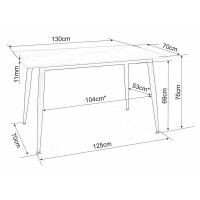 Стол обеденный Signal RION (Рион) 130*70 травертин/кашемир купить в Минске