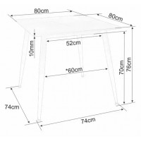 Стол обеденный Signal RION (Рион) 80*80 травертин/кашемир купить в Минске