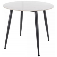 Стол обеденный Signal RION (Рион) 90*90 белый лак/черный