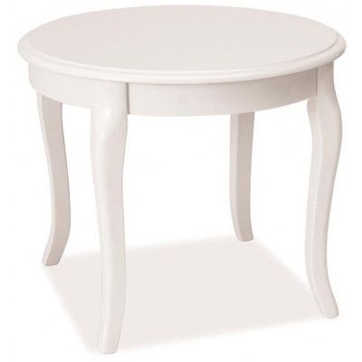 Стол журнальный SIGNAL ROYAL D 60*60*50 белый/белый купить в Минске