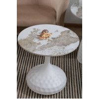 Стол журнальный SIGNAL Salo B d50 белый купить в Минске Стол журнальный SIGNAL Salo B d50 белый купить в Минске