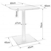Стол барный Signal BT-001 60*60*76 черный/черный матовый купить в Минске