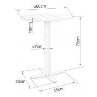 Стол барный Signal BT-002 60*60*76 белый/белый матовый купить в Минске Стол барный Signal BT-002 60*60*76 белый/белый матовый купить в Минске