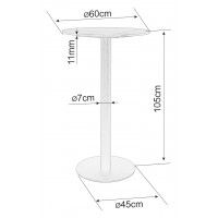 Стол барный Signal BT-007 60*60*105 черный/черный матовый купить в Минске