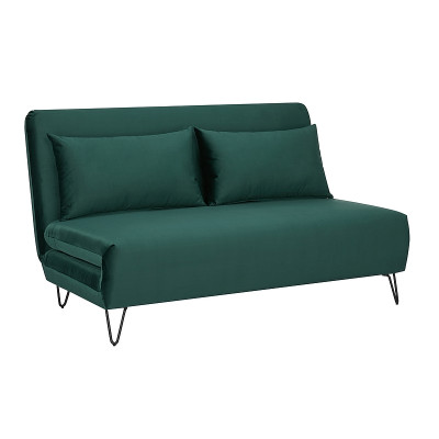Диван SIGNAL ZENIA Velvet tap. 189 раскладной, зеленый/черный купить в Минске