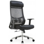 Кресло SitUp AURA LUX BLACK chrome (сетка Black/Black)
