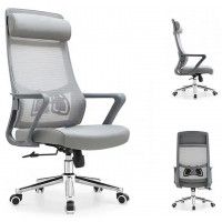 Кресло SitUp AURA (Аура) Grey chrome (сетка Grey/Grey) купить в Минске