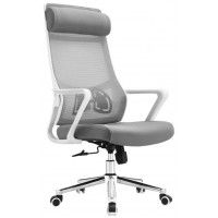 Кресло SitUp AURA (Аура) White chrome (сетка Grey/Grey)