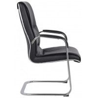 Стул SitUp BRYAN (Брайан) CF chrome (экокожа черная) купить в Минске