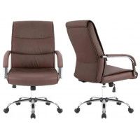 Кресло SitUp BRYAN chrome (экокожа Dark Brown) купить в Минске