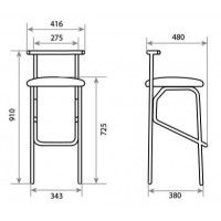 Стул барный SitUp ELA Hoker Chrome купить в Минске