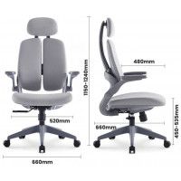 Кресло SitUp KWIN Grey chrome (ткань Grey/Grey) купить в Минске