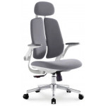 Кресло SitUp KWIN White chrome (ткань Grey/Grey)