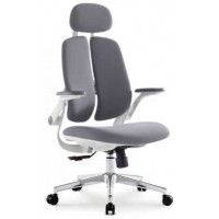 Кресло SitUp KWIN White chrome (ткань Grey/Grey) Кресло SitUp KWIN White chrome (ткань Grey/Grey)