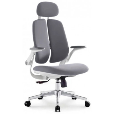 Кресло SitUp KWIN White chrome (ткань Grey/Grey) купить в Минске