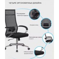 Кресло SitUp MERIDA (Мерида) chrome черный купить в Минске