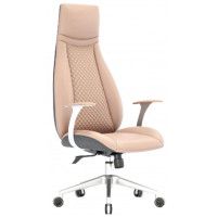 Кресло SitUp Molly (Молли) White Rice Chrome экокожа бежевый