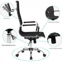 Кресло SitUp NEWPORT chrome (экокожа Black) (MIX-720) купить в Минске