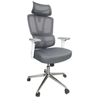 Кресло SitUp PALMA (Пальма) White chrome (сетка Grey/Grey) купить в Минске