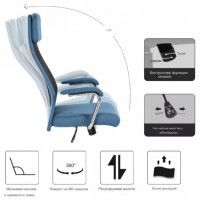 Кресло SitUp VAASA сhrome (сетка Black/ткань Black) купить в Минске